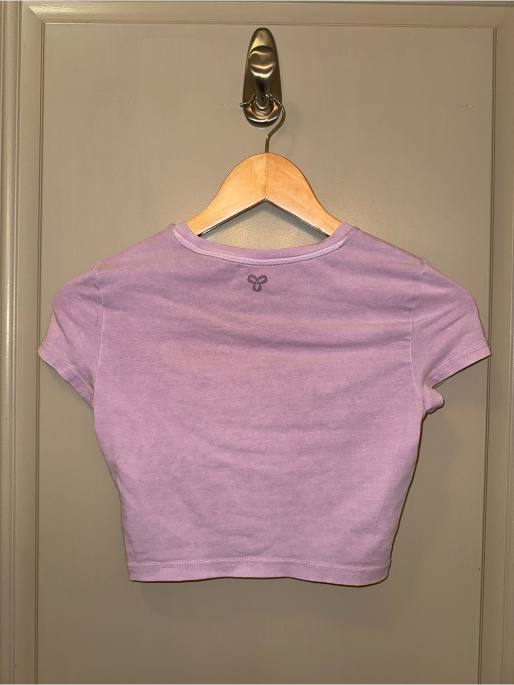 TNA Lilac Cropped Tee with Subtle Back Logo